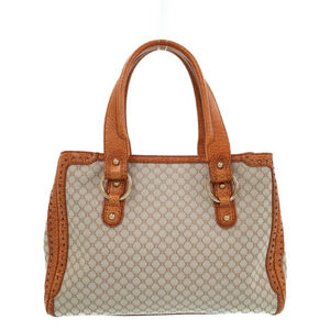 Celine Macadam Leather Shoulder Bag Brown
